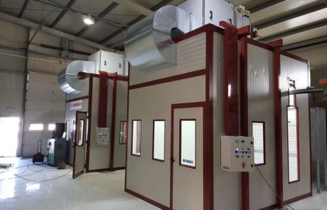 Pressurized double spray booth system S.C. High Tech Tecnosky (Romania) - Ardesia projects